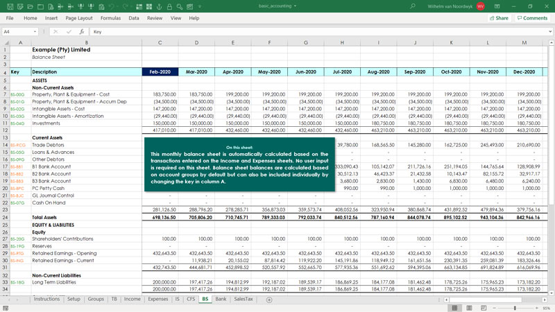 excel accounting with interest templates free