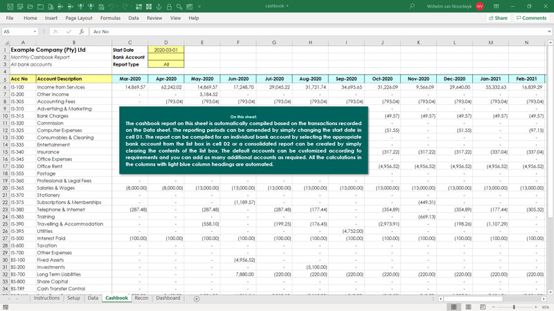 account reconciliation template excel
