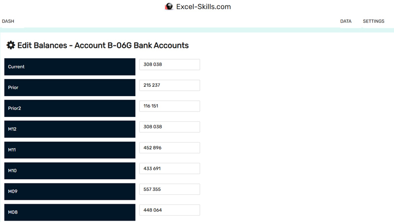 edit account balances