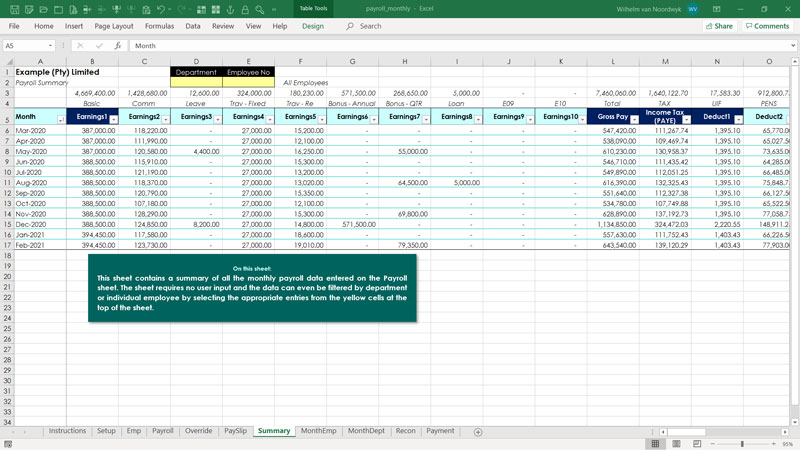 uk payslip template excel